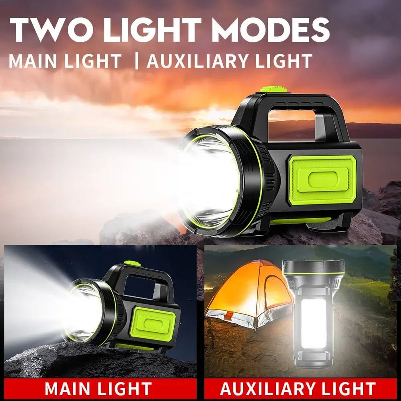 Bluejw 1000LM High Brightness LED Rechargeable Handheld Searchlight - Multifunctional Portable USB Flashlight for Home & Outdoor - Image 5